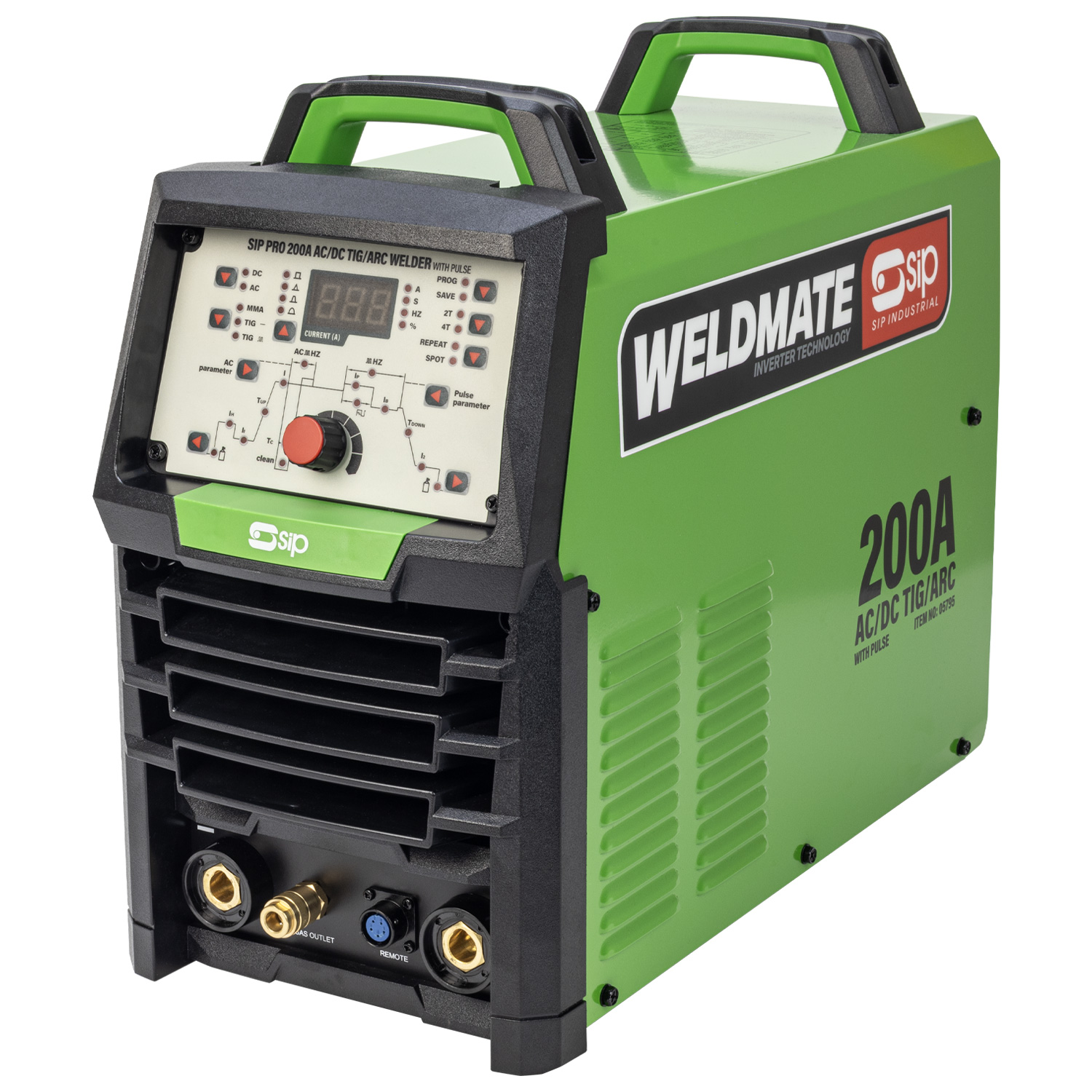 SIP air compressors - SIP WELDMATE® PRO 200A AC/DC TIG/ARC Inverter Welder with Pulse